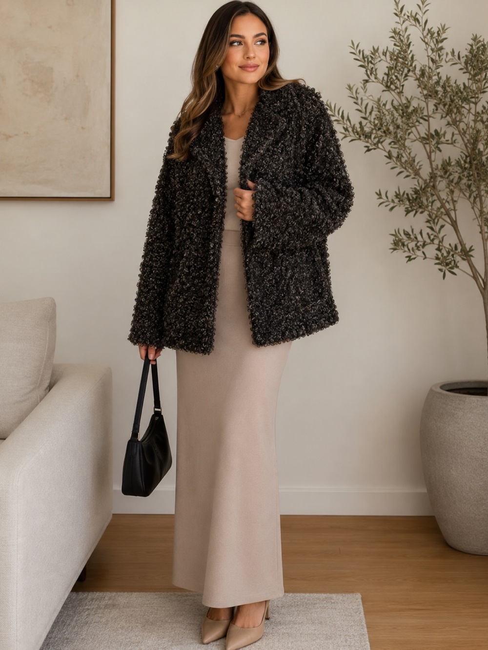🔥NWOT🔥 Classy, Elegant, Fun, Soft Winter Coat, Jacket with Pockets
